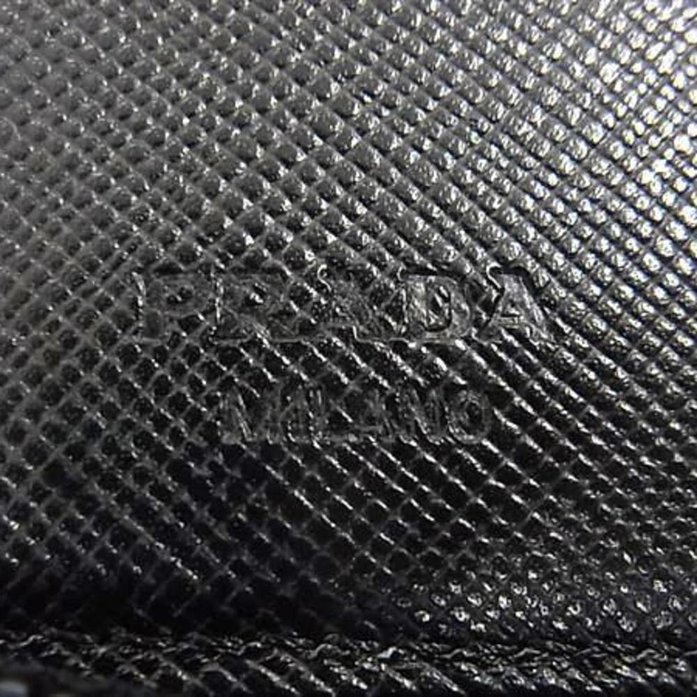 PRADA Prada Triangle Key Case M604 Black Tessuto Nylon 6-Ring Keychain for Me... - Picture 5 of 5